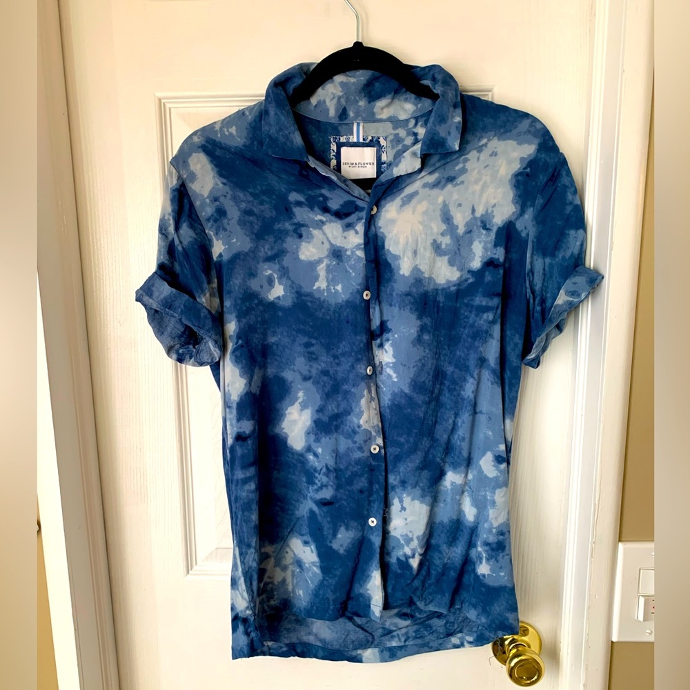 Brand New: Denim & Flower by Ricky Singh - Blue Sky Button Up